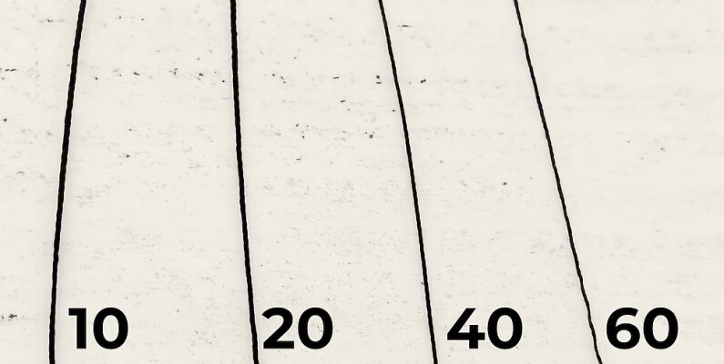 No 60,
Fadenstärke ca. 0,25 mm