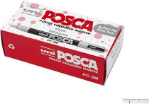 Uni Posca Marker, 0,9-1,3 mm, Sortierte Farben, fein, 12...