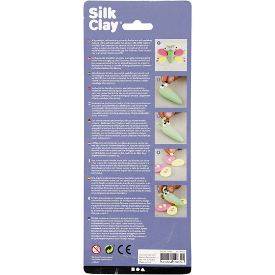 Silk Clay®, Hellgrün, Neongelb, Neonpink