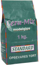 Cera-Mix Standard Modelliergips, 1kg, hellgrau