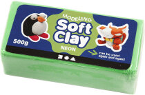Soft Clay klassische Knetmasse 500g neongrün
