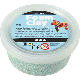 Foam Clay®, Hellgrün, Glitzer, 35g
