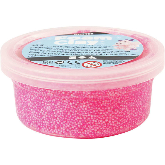 Foam Clay® , Pink, Glitter, 35g