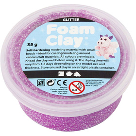 Foam Clay® , Lila, Glitter, 35g