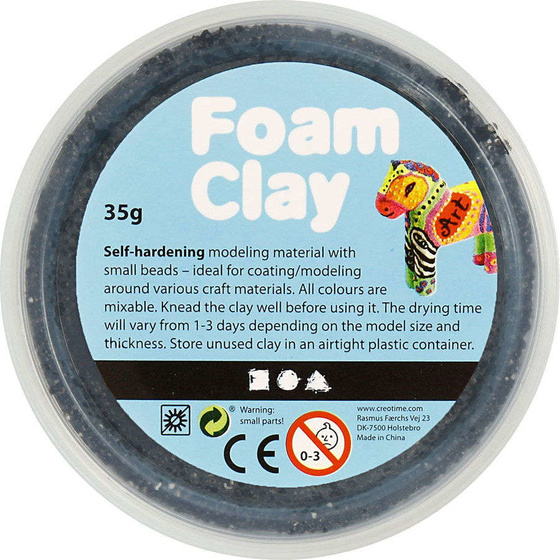 Foam Clay, Schwarz, 35g
