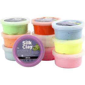 Silk Clay®, Sortiment, sortierte Farben, Basic 2, 10x40g