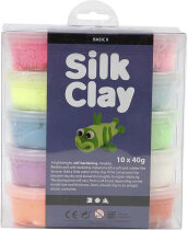 Silk Clay®, Sortiment, sortierte Farben, Basic 2, 10x40g