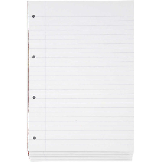 Schreibpapierblock, A4 21x30 cm,  60 g, liniert