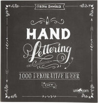 Inspirationsheft "Hand Lettering", Gre 22x23 cm, Strke: 2 cm, Dnischer Text