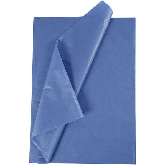 Seidenpapier, 50 x 70 cm, Blau, 10Bl.