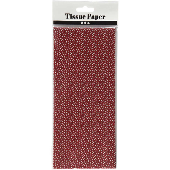 Seidenpapier, 50 x 70 cm, Rot, 6Bl.