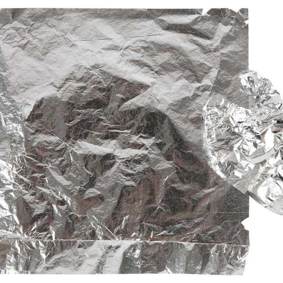 Blattmetall, 16x16 cm, Silber