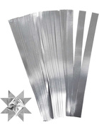 Papierstreifen für Fröbelsterne,  Silber, 100 Streifen, L 45 cm