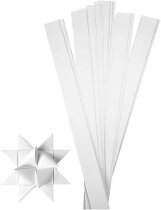 Papierstreifen für Fröbelsterne,  Weiß, Breite 0,25cm, 100 Streifen