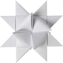 Papierstreifen für Fröbelsterne,  Weiß, Breite 0,25cm, 100 Streifen