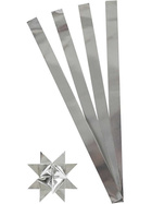 Papierstreifen für Fröbelsterne,  Silber, 100 Streifen, L 73 cm