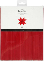 Papierstreifen für Fröbelsterne,  Rot, 500...