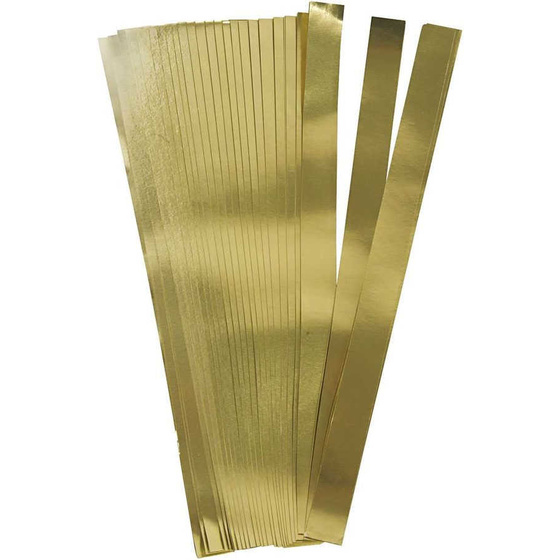 Papierstreifen für Fröbelsterne,  Gold, 100 Streifen, L 45 cm