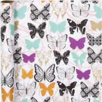 Geschenkpapier, B 50 cm,  80 g, Schmetterlinge, 5m