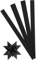 Papierstreifen für Fröbelsterne, recycelt,  Schwarz, 500Streifen, L 45 cm