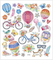 Sticker, Fahrräder & Heißluftballons