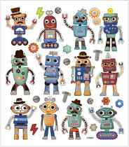 Sticker mit Robotern