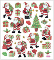 Sticker mit Klassischen Weihnachtsfiguren
