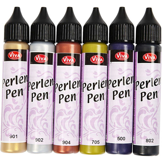 Pearl Pen, Metallic-Farben, 6x25ml