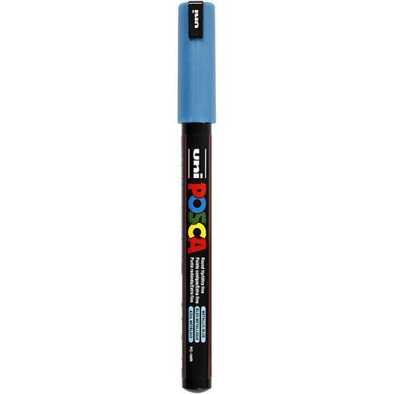 Uni Posca Marker, 0,7 mm, Blau metallic, extrafein