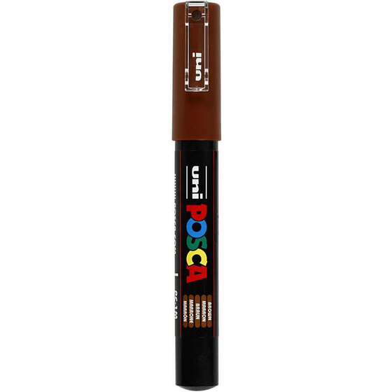 Uni Posca Marker, 0,7 mm, Braun, extrafein