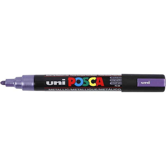 Uni Posca Marker, 2,5 mm, Violett metallic, Medium