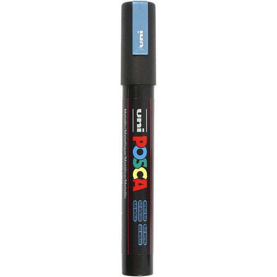 Uni Posca Marker, 2,5 mm, Blau metallic, Medium