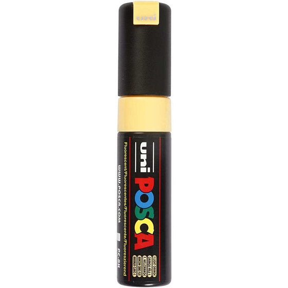Uni Posca Marker, 8 mm, Fluo-Hellorange, breit