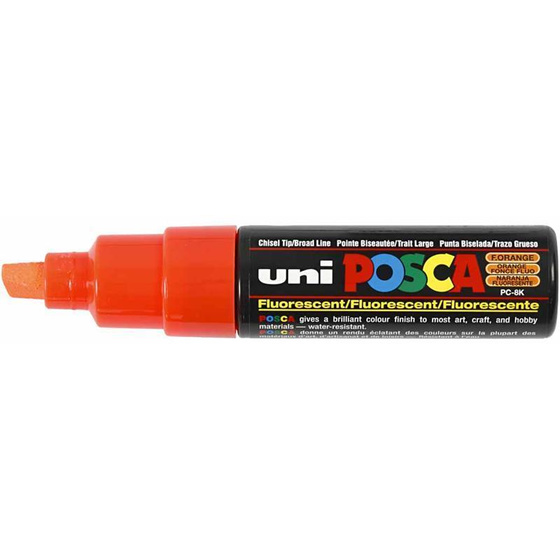 Uni Posca Marker, 8 mm, Fluo-Orange, breit