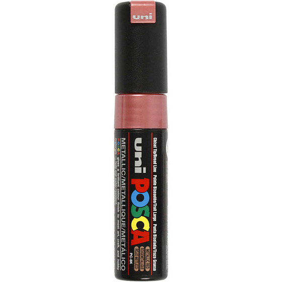 Uni Posca Marker, 8 mm, Rot metallic, breit