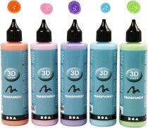3D Liner - Sortiment, Transparente Farben, 5 St&uuml;ck