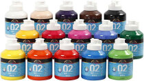A-Color Acrylfarbe, Sortierte Farben, 02 - Matt, 15x500ml