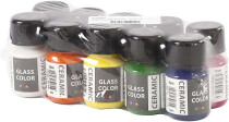 Glas/Keramikfarbe, Sortierte Farben, 10x35ml