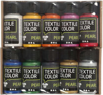 Textilfarbe - Sortiment mit 10 Farben
