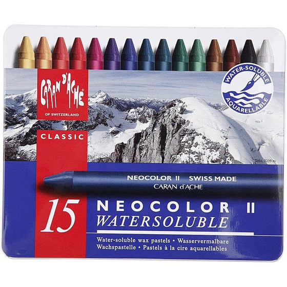 Neocolor II, 8 mm, L 10 cm, Sortierte Farben, 15 Stück