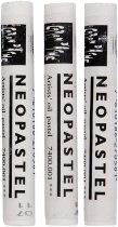 Neopastel, 8 mm, L 6,5 cm, Weiß, 3 Stück