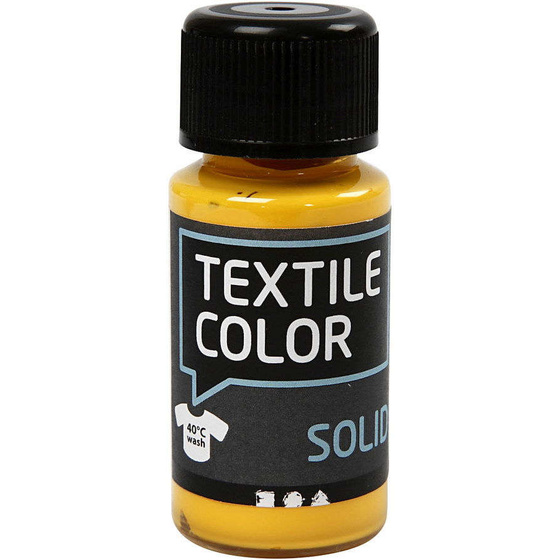 Textilfarbe Textile Solid, Gelb, deckend, 50ml