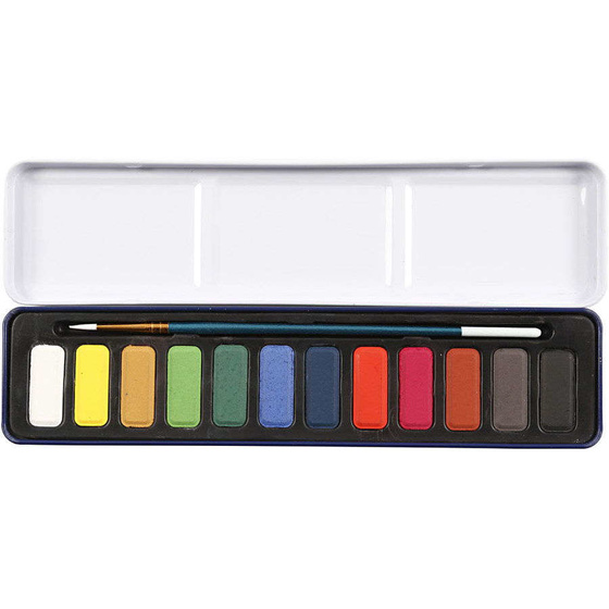 Aquarell-Farbset, 12 Farben