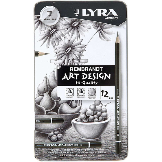 Lyra Art Design Zeichenstifte, Härte: 6B bis 4H