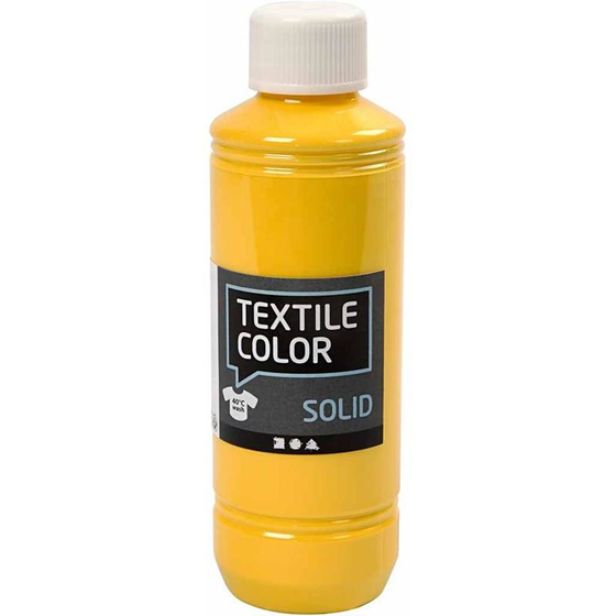 Textilfarbe Textile Solid, Gelb, deckend, 250ml