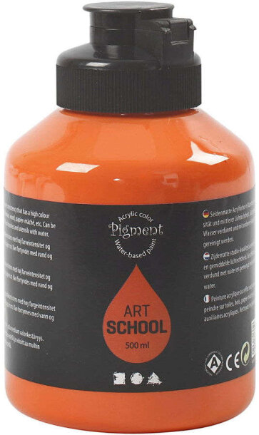 Pigment Art School-Farbe, Orange, Halb-opak, Gut lichtech