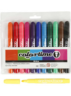 Colortime Filzstifte, 5 mm, Standard-Farben, 12 Stck