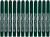 Colortime Filzstifte, 5 mm, Dunkelgrün, 12 Stück