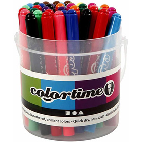Colortime Filzstifte - Sortiment, 5 mm, Sortierte Farben, 42 Stck
