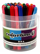 Colortime Filzstifte - Sortiment, 5 mm, Sortierte Farben, 42 Stück